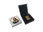 Gouden postzegel amalia 21jaar met certificaat new, Verzenden, Na 1940, Postfris