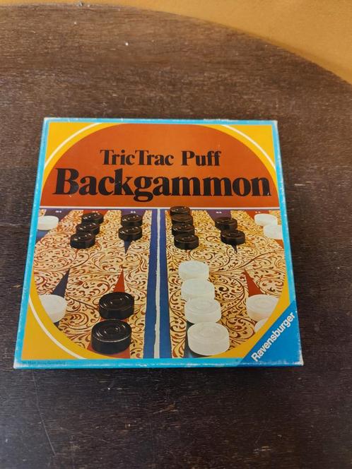 Vintage Backgammon set (Ravensburger, 1974), Hobby en Vrije tijd, Gezelschapsspellen | Bordspellen, Zo goed als nieuw, Ophalen of Verzenden