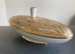 unieke ovalen schaal met deksel als nieuw, Porselein of Keramiek, Schaal, Ophalen of Verzenden, Zo goed als nieuw