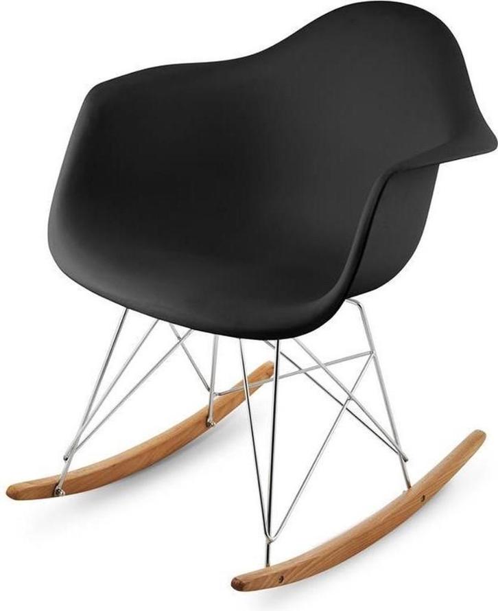 Vitra Schommelstoel Plastic Chairs, Huis en Inrichting, Stoelen, Zo goed als nieuw, Eén, Hout, Kunststof, Metaal, Zwart, Ophalen of Verzenden