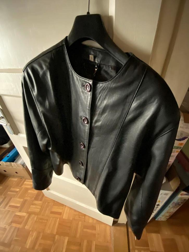 Benny's Shop Echt Leren Jas XXL, Kleding | Dames, Jassen | Zomer, Zo goed als nieuw, Maat 46/48 (XL) of groter, Zwart, Ophalen