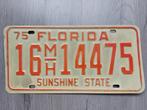 Kentekenplaat Florida USA 1975 Nummerplaat Nummerbord, Auto's, Gebruikt, Ophalen of Verzenden