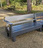 Tuinbank • Grijs • ZGAN • Balkon, Ophalen of Verzenden, Zo goed als nieuw, Aluminium