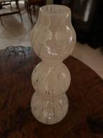 Witte Glazen Vaas - Uniek Design, Ophalen, Gebruikt, Wit, Glas