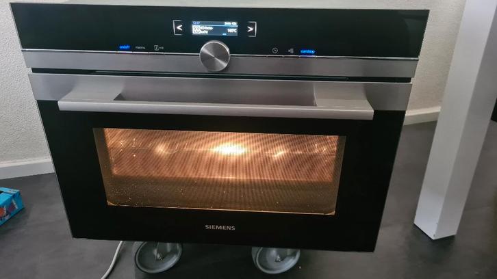 Net Siemens inbouw oven 4D hete lucht 45 cm type CB635GBS1, Witgoed en Apparatuur, Ovens, Gebruikt, Inbouw, Oven met grill, 45 tot 60 cm