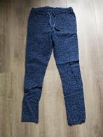 Blauwe leopard print stretch broek 1 mt, Lang, Blauw, Zo goed als nieuw, Verzenden