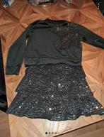 Zwarte glitter rokje en trui, Ophalen of Verzenden, Zo goed als nieuw