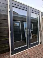 Openslaande tuindeuren dubbel glas deuren terrasdeuren pui, Deurkozijn, 225 cm of meer, Ophalen of Verzenden, Zo goed als nieuw