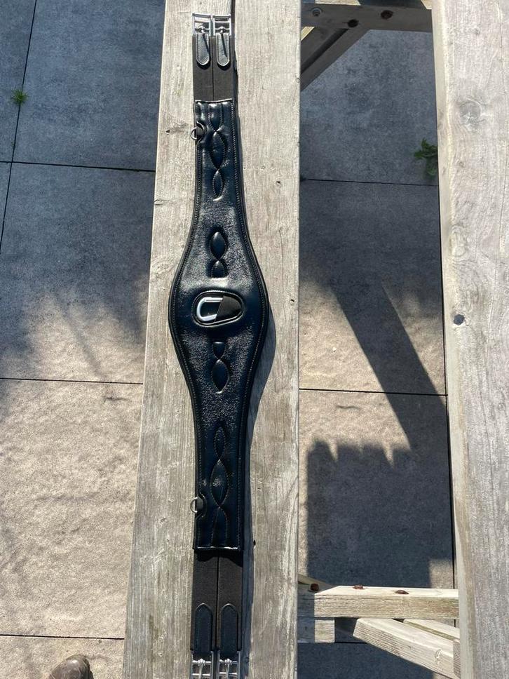 Singel HORSEGEAR, 120cm, zwart, Dieren en Toebehoren, Paarden en Pony's | Hoofdstellen en Tuigage, Zo goed als nieuw, Dressuur