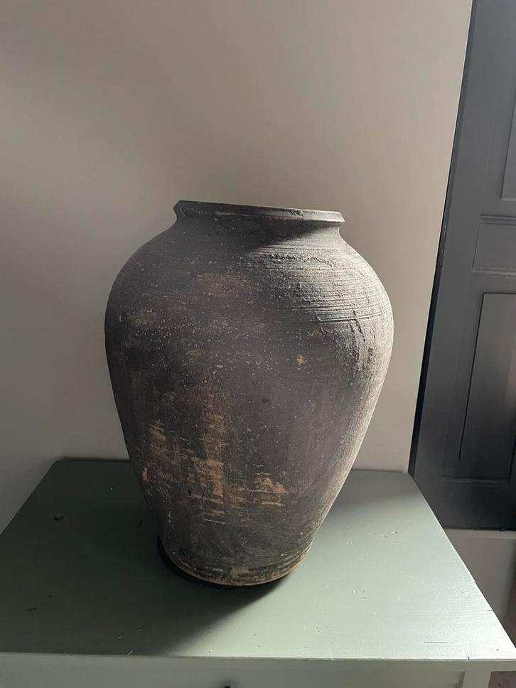 Mooie kruik, Huis en Inrichting, Woonaccessoires | Vazen, Zo goed als nieuw, Overige kleuren, Minder dan 50 cm, Steen, Ophalen