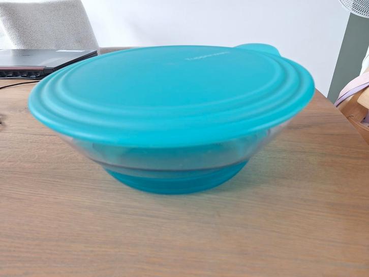 Tupperware Kom met Deksel - Blauw/groen, Huis en Inrichting, Keuken | Tupperware, Gebruikt, Bak of Kom, Blauw, Ophalen of Verzenden