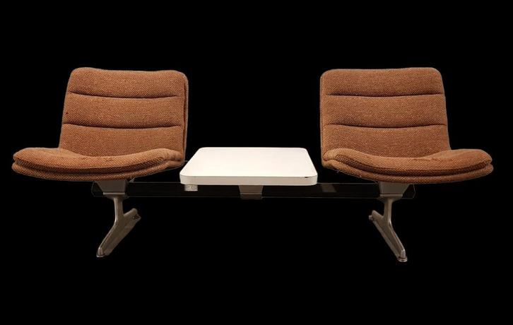 Vintage Artifort 2-zits bankje Geoffrey Harcourt, Antiek en Kunst, Antiek | Meubels | Stoelen en Banken, Ophalen