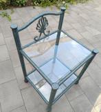 Tafel - metal en glas, Ophalen, Gebruikt, Minder dan 50 cm, Glas