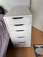 Witte Alex ladekast, Huis en Inrichting, Kasten | Ladekasten, Ophalen, 5 laden of meer, 100 tot 150 cm, Zo goed als nieuw