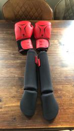 Bokshandschoenen maat en scheenbeschermers met voet maat XS, Overige, Maat XS of kleiner, Vechtsportmateriaal, Ophalen of Verzenden