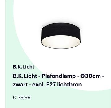 Nieuw plafondlampen - 3x wit en 1x zwart beschikbaar voor biedingen