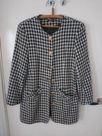 Vintage pied de poule jas maat S, Ophalen of Verzenden, Gedragen, Maat 38/40 (M), Zwart