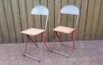 2 ODA industriële klapstoelen / brocante caféstoelen, Antiek en Kunst, Antiek | Meubels | Stoelen en Banken, Ophalen of Verzenden