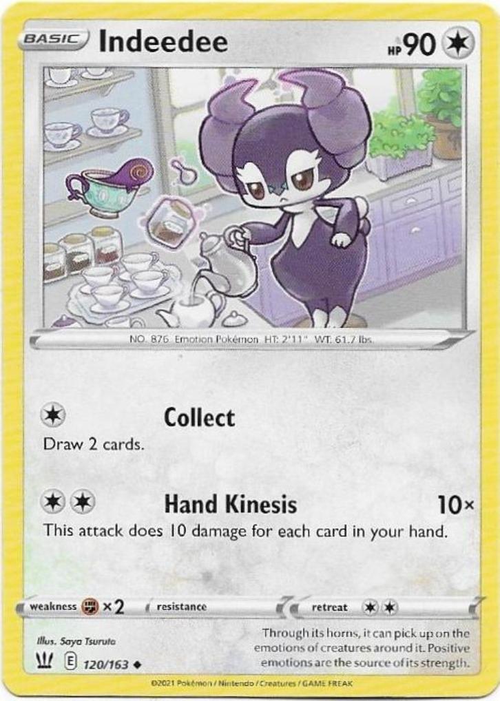 Battle Styles,  Indeedee [uncommon] 120/163, Hobby en Vrije tijd, Verzamelkaartspellen | Pokémon, Nieuw, Losse kaart, Ophalen of Verzenden