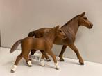 Schleich Hannoveraan Merrie met veulen Setje, Verzamelen, Dierenverzamelingen, Ophalen of Verzenden, Paard, Beeldje of Figuurtje