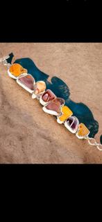 Australische Mookaiet armband van 925 sterling zilver, Overige kleuren, Verzenden, Nieuw, Met edelsteen