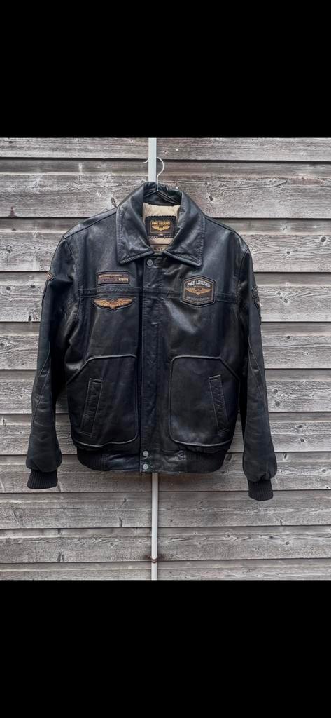 Pall mall hudson leren heren jas., Kleding | Heren, Jassen | Zomer, Zo goed als nieuw, Maat 48/50 (M), Zwart, Ophalen of Verzenden