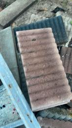 Tegel / border randen geribeld 31 stuks grijs en roodbruin, Tuin en Terras, Ophalen, Zo goed als nieuw, Beton, Minder dan 100 cm
