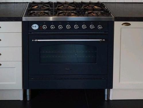 Boretti 6 pits gasfornuis met oven 90cm breed, Witgoed en Apparatuur, Fornuizen, Gebruikt, Tussenbouw, Gas, 5 kookzones of meer