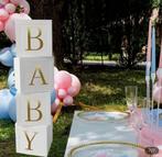 4pcs Elegant Balloon Box Set with Gold Letters BABY, Kinderen en Baby's, Boxen, Ophalen, Zo goed als nieuw