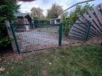 Hekwerk met 2 wegdraaiende hekken., Tuin en Terras, Ophalen, Zo goed als nieuw, IJzer