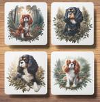 Cavalier King Charles Bos onderzetters met houder, Ophalen of Verzenden, Nieuw, Glas of Kopje
