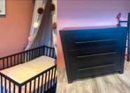 Commode + ledikant zwart, Huis en Inrichting, Ophalen of Verzenden, Zo goed als nieuw, Minder dan 100 cm, Metaal