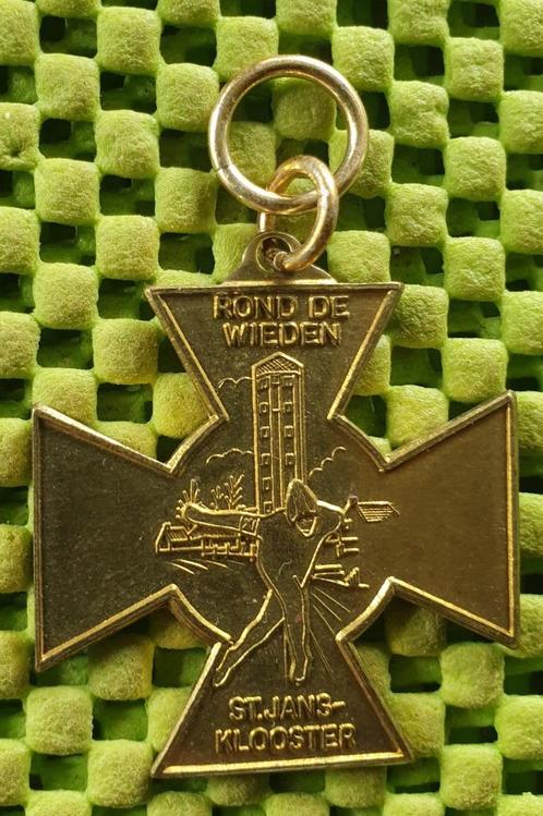 Medaille:  Schaatsen Rond de Wieden , st.Jansklooster 1987 +, Postzegels en Munten, Penningen en Medailles, Overige materialen