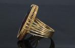 Intaglio 18k gouden vintage ring abbia noot fraai unisex, Sieraden, Tassen en Uiterlijk, Antieke sieraden, Ophalen of Verzenden