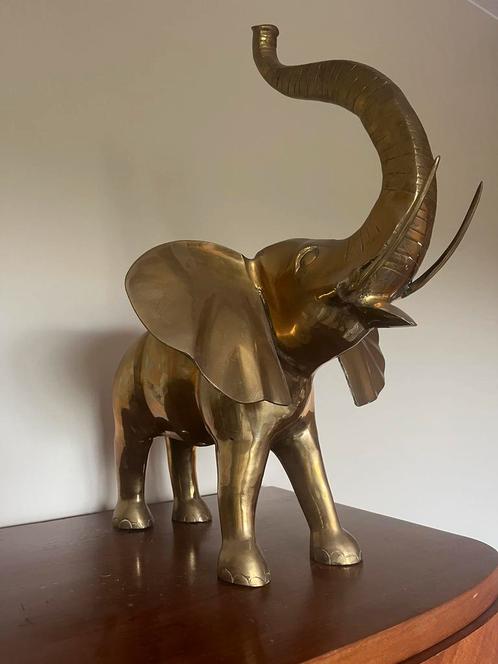 Hele gave XL MESSING OLIFANT koper zware kwaliteit, Antiek en Kunst, Antiek | Koper en Brons, Ophalen of Verzenden