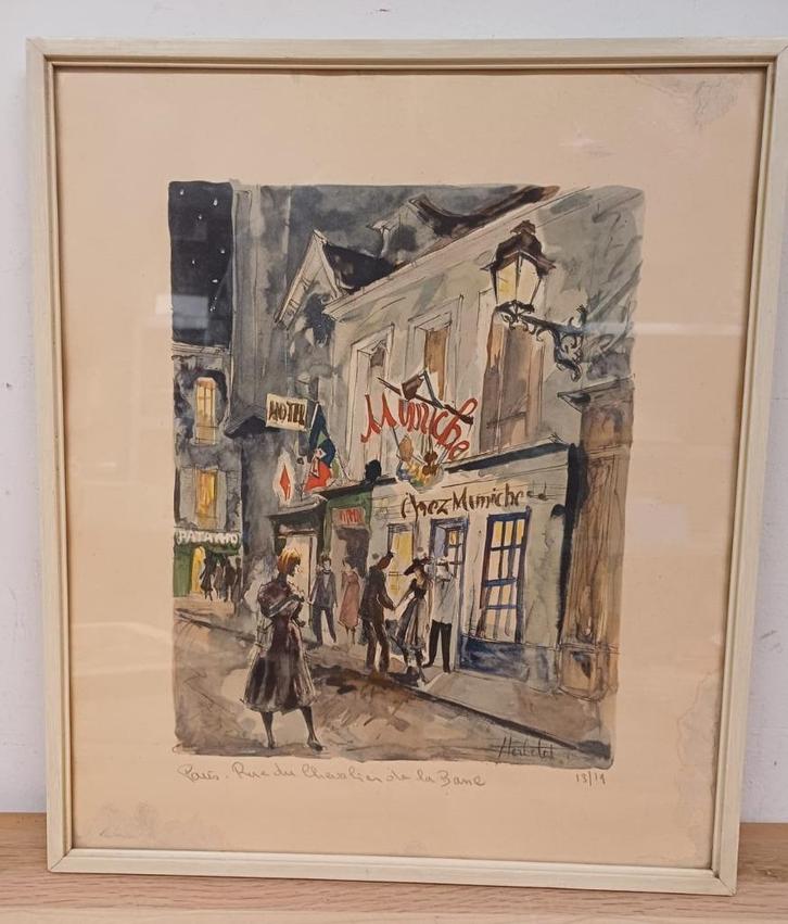 Frans Herbelot - Parijs bij Nacht - 13/19, Antiek en Kunst, Kunst | Overige Kunst, Ophalen of Verzenden