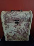 Toile de  Jouy motief wijnkist 33hx28bx9d, Ophalen of Verzenden, Zo goed als nieuw, Minder dan 50 cm, Minder dan 5 flessen