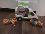 Groente bus playmobil met poppetjes, Kinderen en Baby's, Speelgoed | Playmobil, Ophalen of Verzenden, Gebruikt