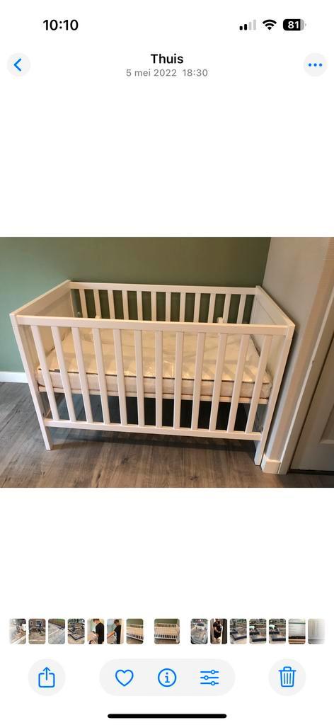 Wit Ledikant en witte Commode, Kinderen en Baby's, Babywiegjes en Ledikanten, Gebruikt, Ledikant, Ophalen