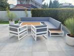Loungeset aluminium Loungebank KIES je kleur Kussens & Frame, 5 zitplaatsen, Bank, Ophalen of Verzenden, Loungeset