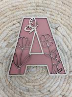 Houten letters thema bloemen, Ophalen of Verzenden, Nieuw, Wanddecoratie