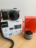 Sony Alpha 6000 systeemcamera (kitlens + extra lens), 8 keer of meer, Ophalen of Verzenden, Compact, Sony