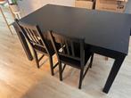 Dining table with two chairs, Ophalen, Gebruikt, 100 tot 150 cm, 50 tot 100 cm