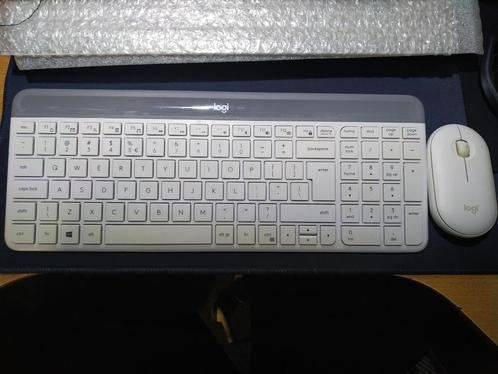 Logitech MK470 toetsenbord en muis, Computers en Software, Toetsenborden, Gebruikt, Qwerty, Draadloos, Ergonomisch, Toetsenbord en muis-set