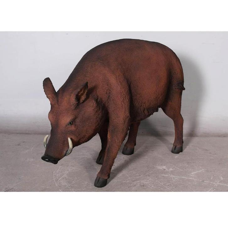 Wild Zwijn 119 cm - wildzwijn (wild boar) beeld, Verzamelen, Dierenverzamelingen, Nieuw, Overige typen, Overige soorten, Ophalen