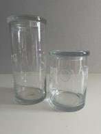 Twee glazen Riviera Maison voorraadpotten, Glas of Glazen, Ophalen of Verzenden, Overige stijlen, Glas