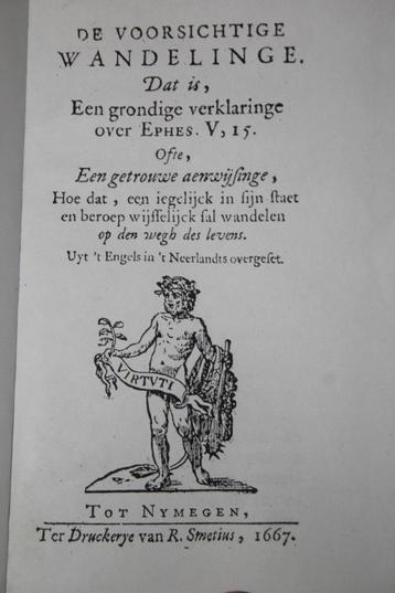 Thomas Taylor - De voorsichtige wandelinge (1667, reprint) beschikbaar voor biedingen