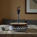 Vintage bruine UFO hanglamp / space age luster, Antiek en Kunst, Ophalen