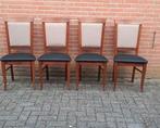 Noten , kersen/bruin  4 Eetkamerstoelen , nwst, Huis en Inrichting, Ophalen, Zo goed als nieuw, By-Henk, Gerrit mouwweg 91 8075AH Elspeet