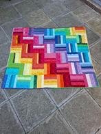 Patchwork Regenboog Quilt Wandkleed / Vloerkleed / Boxkleed, Verzenden, Vierkant, Zo goed als nieuw, 100 tot 150 cm